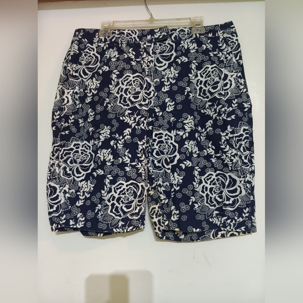 2/$8 Floral Navy and White Shorts